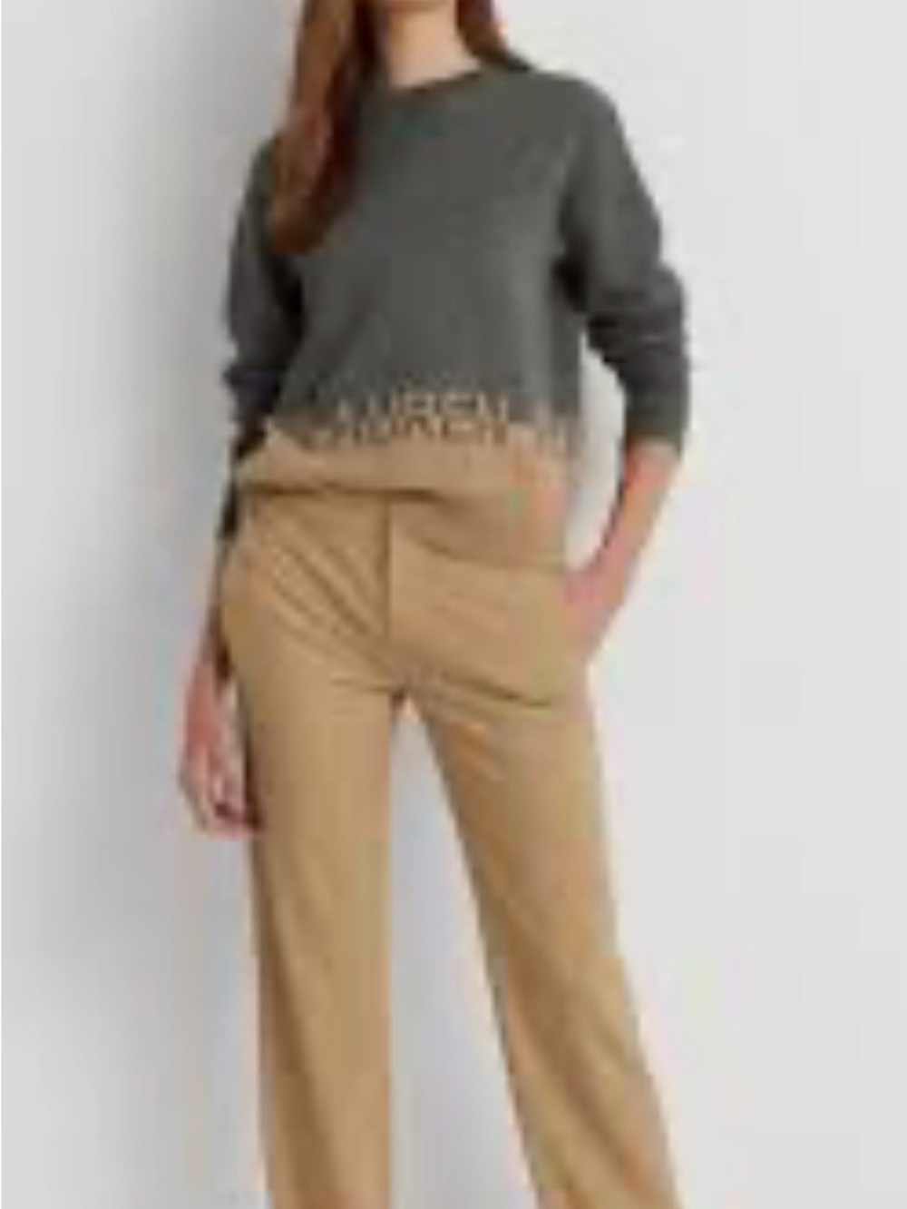 Ralph Lauren Beige Straight-Leg Pants